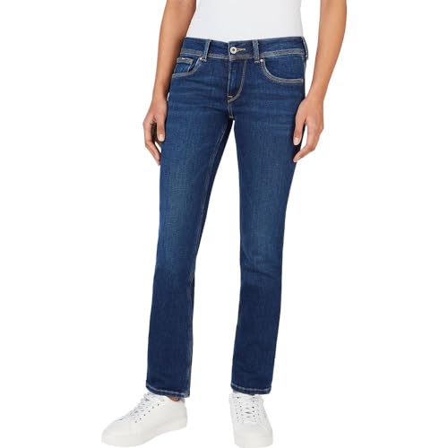 Pepe Jeans Low-Rise Slim FIT Jeans - Saturn, Blue (Denim-ct5), 34W / 32L von Pepe Jeans