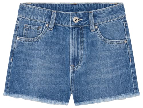 Pepe Jeans Mädchen A-Line Short Hw Jr Shorts, Blau (Denim-HR9), 14 Jahre von Pepe Jeans