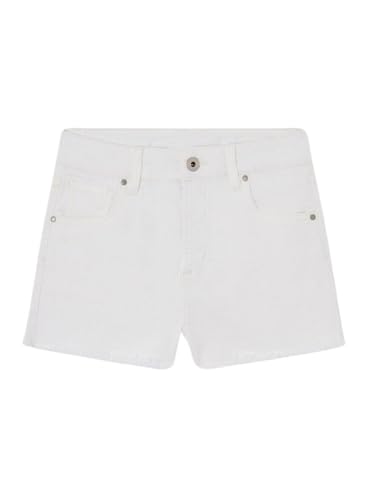 Pepe Jeans Mädchen A-Line Short Hw Jr Shorts, Weiß (Denim-TR1), 12 Jahre von Pepe Jeans