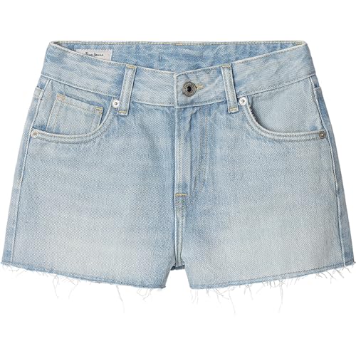 Pepe Jeans Mädchen A-line Hw Jr Shorts, Blau (Denim-Pr5), 10 Jahre von Pepe Jeans