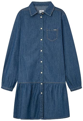 Pepe Jeans Mädchen Alison Jr Shirt Dress, Blue (Denim), 8 Years von Pepe Jeans