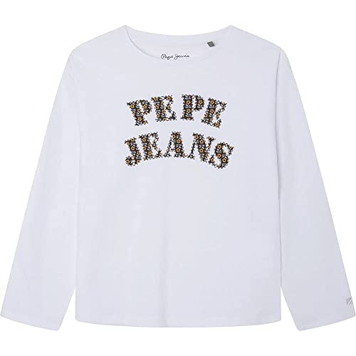 Pepe Jeans Mädchen Barbarella T-Shirt, White (White), 4 Years von Pepe Jeans