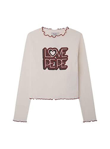 Pepe Jeans Mädchen Belove T-Shirt, White (White), 10 Years von Pepe Jeans