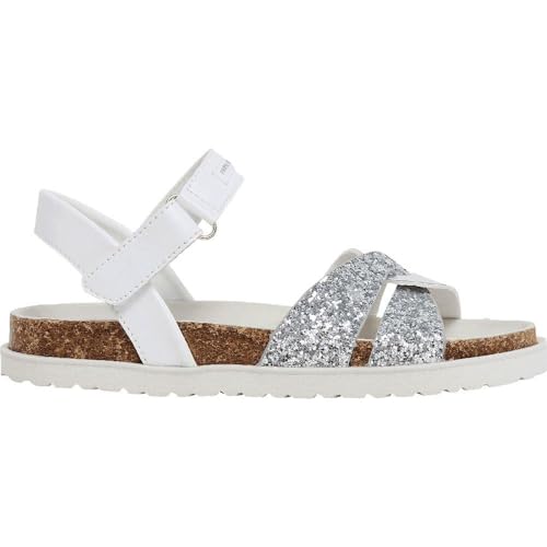 Pepe Jeans Mädchen Berlin Cross Sandale, Grau (Silber), 7 von Pepe Jeans