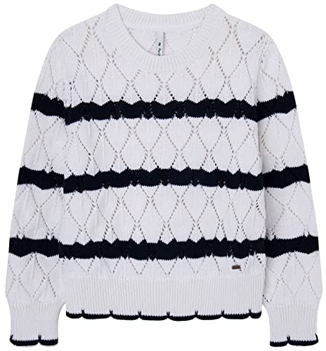 Pepe Jeans Mädchen Carlie Knitwear, White (Mousse), 4 Years von Pepe Jeans
