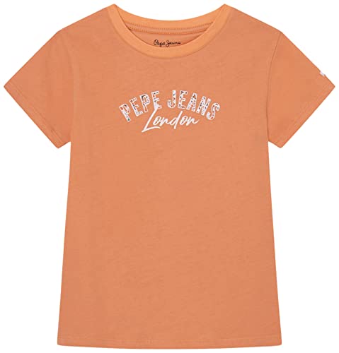 Pepe Jeans Mädchen Gervera T-Shirt, Orange (Peach), 14 Years von Pepe Jeans