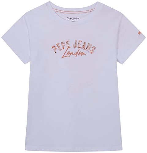 Pepe Jeans Mädchen Gervera T-Shirt, White (White), 4 Years von Pepe Jeans