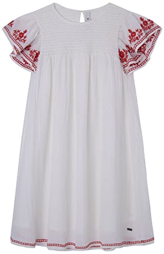 Pepe Jeans Mädchen Godiva Dress, White (White), 16 Years von Pepe Jeans