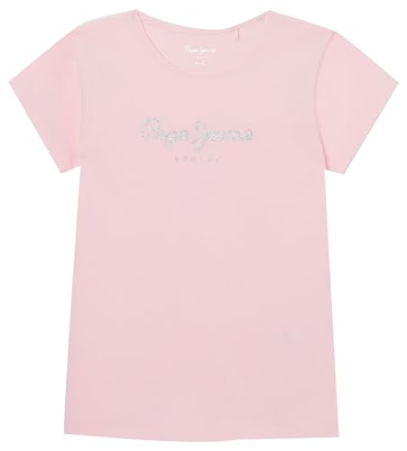 Pepe Jeans Mädchen Hana Glitter T-Shirt, Pink (Pink), 12 Jahre von Pepe Jeans