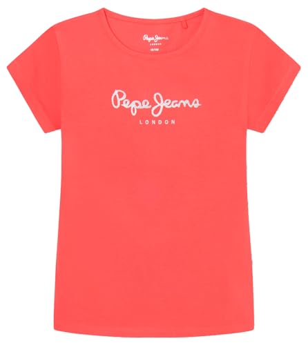 Pepe Jeans Mädchen Hana Glitter T-Shirt, Rot (Crispy Red), 16 Jahre von Pepe Jeans