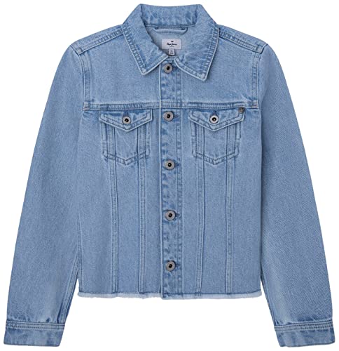 Pepe Jeans Mädchen Isa Jacket, Blue (Denim), 16 Years von Pepe Jeans