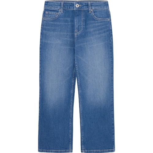 Pepe Jeans Mädchen-Jeans mit weitem Bein Hw Jr, Blau (Denim), 10 Jahre von Pepe Jeans