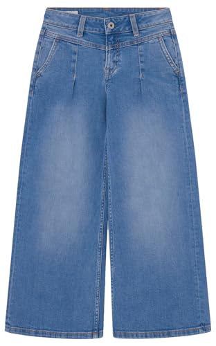 Pepe Jeans Mädchen Jeans mit weitem Bein Hw Pleat Jr, Blau (Denim), 12 Jahre von Pepe Jeans