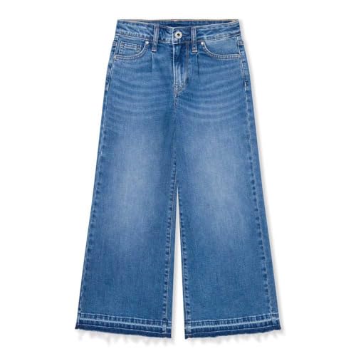 Pepe Jeans Mädchen-Jeans mit weitem Bein Undone Hw Jr, Blau (Denim), 10 Jahre von Pepe Jeans