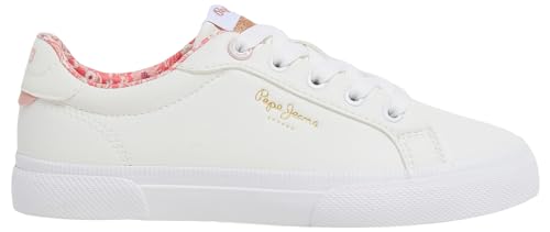 Pepe Jeans Mädchen Kenton Bass G Sneaker, Weiß (Weiß), 7 von Pepe Jeans