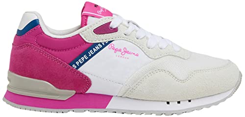 Pepe Jeans Mädchen London Basic G Sneaker, Weiß, 43 EU von Pepe Jeans