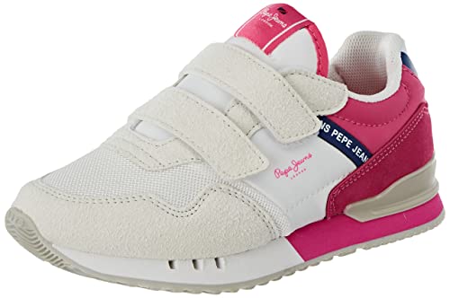 Pepe Jeans Mädchen London Basic Gk Sneaker, Weiß, 43 EU von Pepe Jeans