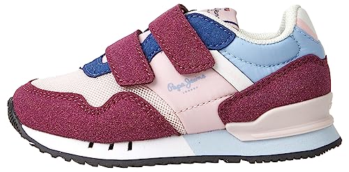 Pepe Jeans London Classic GK Sneaker, Red (Crushed Berry), 31 EU von Pepe Jeans