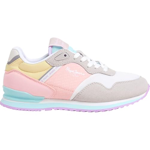 Pepe Jeans Mädchen London Print G Sneak, Grau Hellgrau von Pepe Jeans