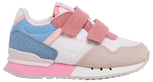 Pepe Jeans Mädchen London Urban Gk Sneaker, Pink (Soft Pink), 10,5 von Pepe Jeans