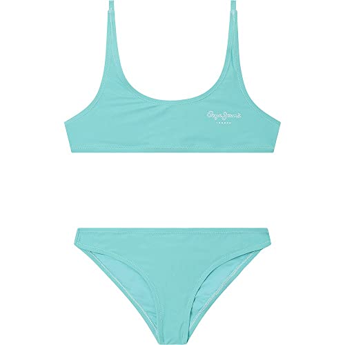 Pepe Jeans Mädchen Mauricia Two Piece Swimsuit, Green (Light Water Green), 4 Years von Pepe Jeans