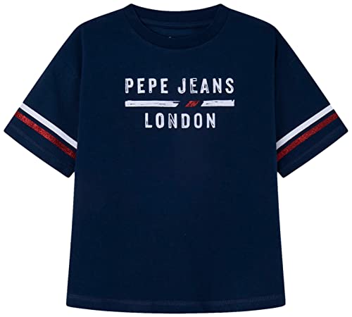 Pepe Jeans Mädchen NAD T-Shirt, Blue (Ocean), 12 Years von Pepe Jeans