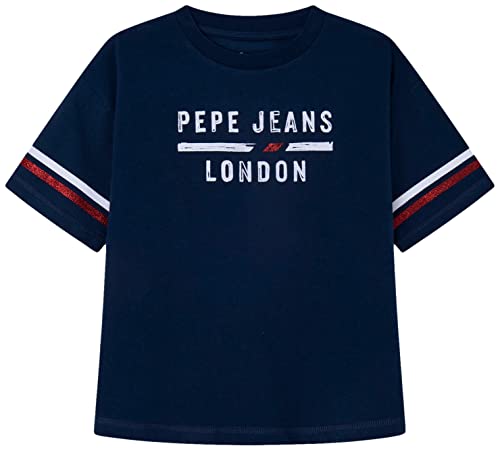 Pepe Jeans Mädchen NAD T-Shirt, Blue (Ocean), 14 Years von Pepe Jeans