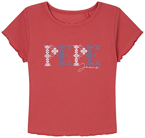 Pepe Jeans Mädchen Natalie T-Shirt, Red (Studio Red), 8 Years von Pepe Jeans