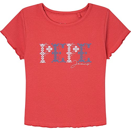 Pepe Jeans Mädchen Natalie T-Shirt, Red (Studio Red), 8 Years von Pepe Jeans