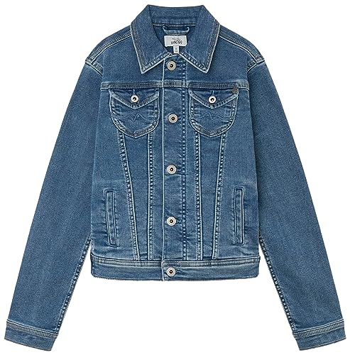 Pepe Jeans Mädchen New Berry Jacket, Blue (Denim-JS0), 18 Years von Pepe Jeans