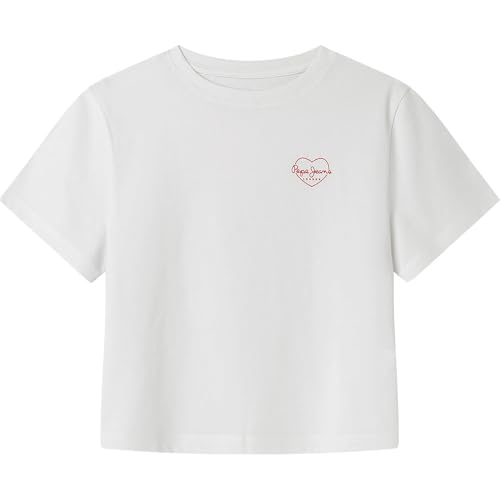 Pepe Jeans Mädchen Nicka T-Shirt, Weiß (Weiß), 16 Jahre von Pepe Jeans