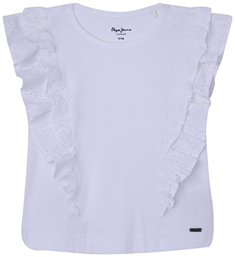 Pepe Jeans Mädchen Nicolasa T-Shirt, White (White), 6 Years von Pepe Jeans