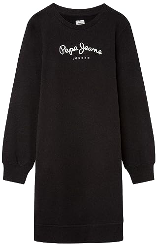 Pepe Jeans Mädchen Nurt Dress, Black (Black), 10 Years von Pepe Jeans