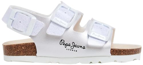 Pepe Jeans Mädchen Oban Bay Gk Sandale, Weiß (Off White), 10 von Pepe Jeans