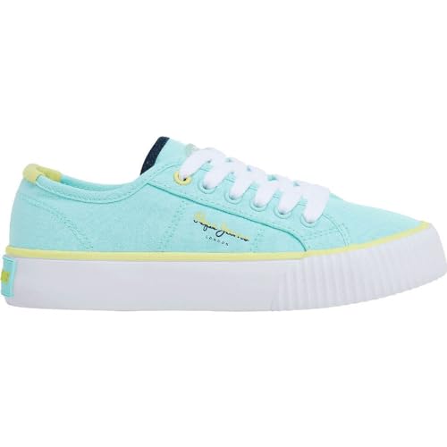 Pepe Jeans Mädchen Ottis Basic G Sneaker, Blau (Pearl Blue), 7 von Pepe Jeans