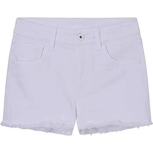 Pepe Jeans Mädchen Patty Shorts, White (Denim-TR0), 18 Years von Pepe Jeans
