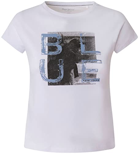 Pepe Jeans Mädchen Pauline T-Shirt, White (White), 14 Years von Pepe Jeans