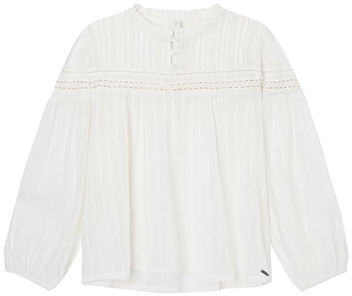 Pepe Jeans Mädchen Rassa Blouse, White (Mousse), 12 Years von Pepe Jeans