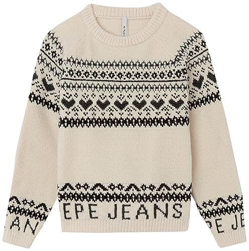 Pepe Jeans Mädchen Rosalia Pullover Sweater, Beige (Ivory), 14 Years von Pepe Jeans