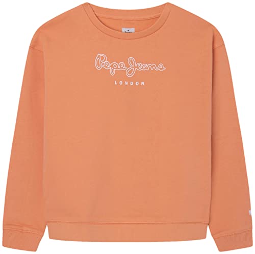 Pepe Jeans Mädchen Rose Sweatshirt, Orange (Peach), 12 Years von Pepe Jeans