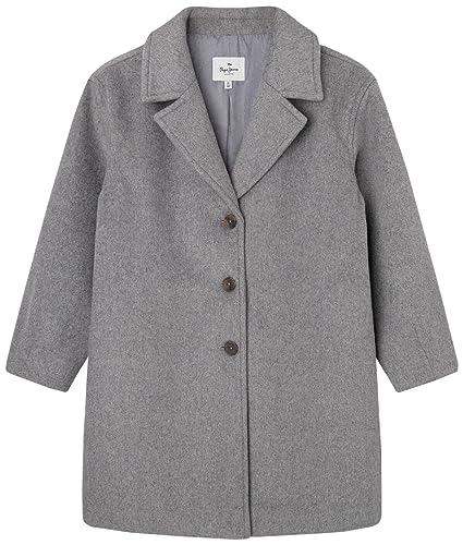 Pepe Jeans Mädchen Satiga Wool Coat, Grey (Grey Marl), 14 Years von Pepe Jeans