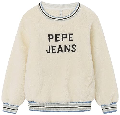 Pepe Jeans Mädchen Seliny Sweatshirt, White (Mousse), 14 Years von Pepe Jeans