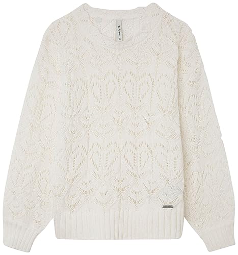 Pepe Jeans Mädchen Shadia Pullover Sweater, White (Mousse), 16 Years von Pepe Jeans