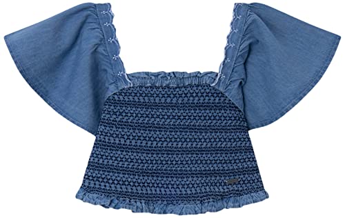 Pepe Jeans Mädchen Sia Blouse, Blue (Bay), 10 Years von Pepe Jeans