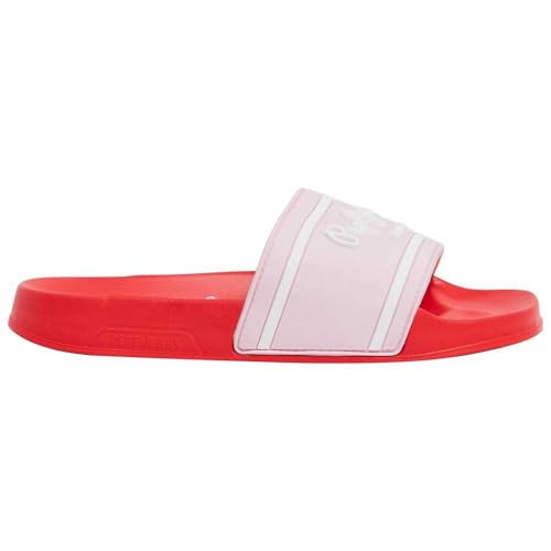 Pepe Jeans Mädchen Slider Logo G Flip-Flop, Pink (Soft Pink), 4,5 von Pepe Jeans