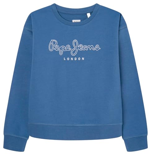 Pepe Jeans Mädchen-Sweatshirt Rose, Blau (Sea Blue), 12 Jahre von Pepe Jeans