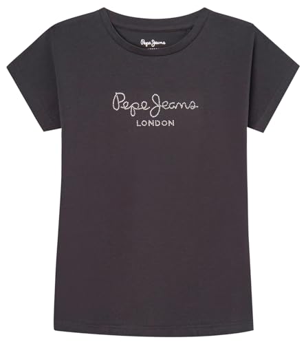 Pepe Jeans Mädchen-T-Shirt Nuria, Grau (Infinity Grey), 10 Jahre von Pepe Jeans