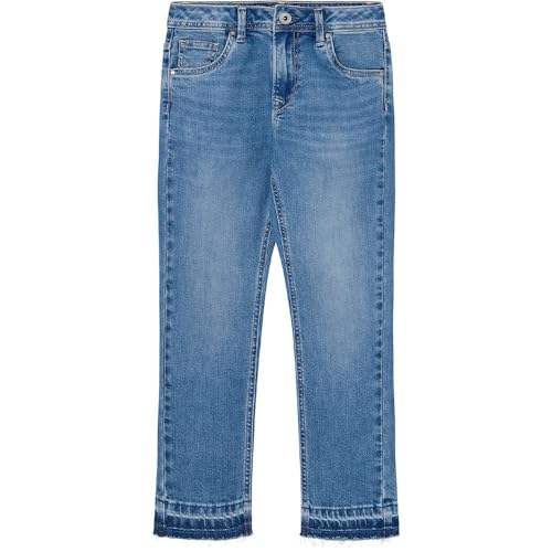 Pepe Jeans Mädchen Tapered Jeans Hw Jr, Blau (Denim), 8 Jahre von Pepe Jeans