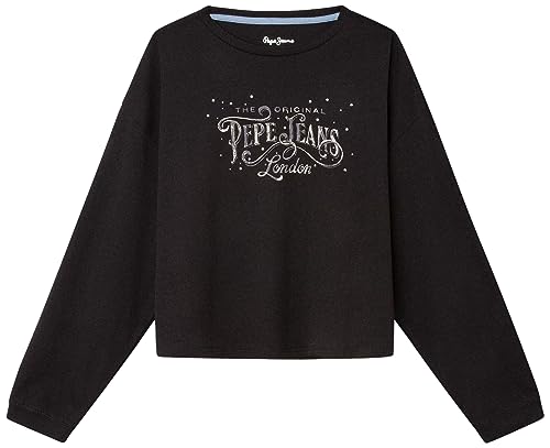 Pepe Jeans Mädchen Valeska T-Shirt, Black (Black), 10 Years von Pepe Jeans