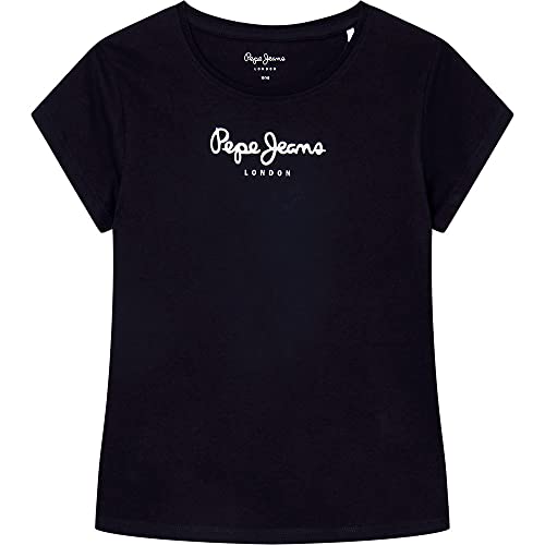 Pepe Jeans Mädchen Wenda T-Shirt, Black (Black), 8 Years von Pepe Jeans